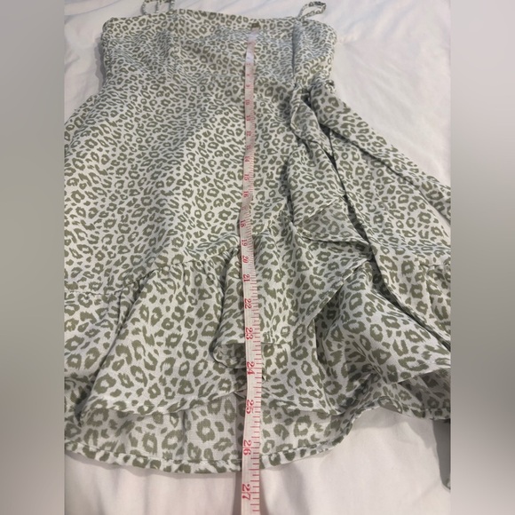 Altar'd State Green and White Leopard Print Mini Dress - Picture 11 of 13